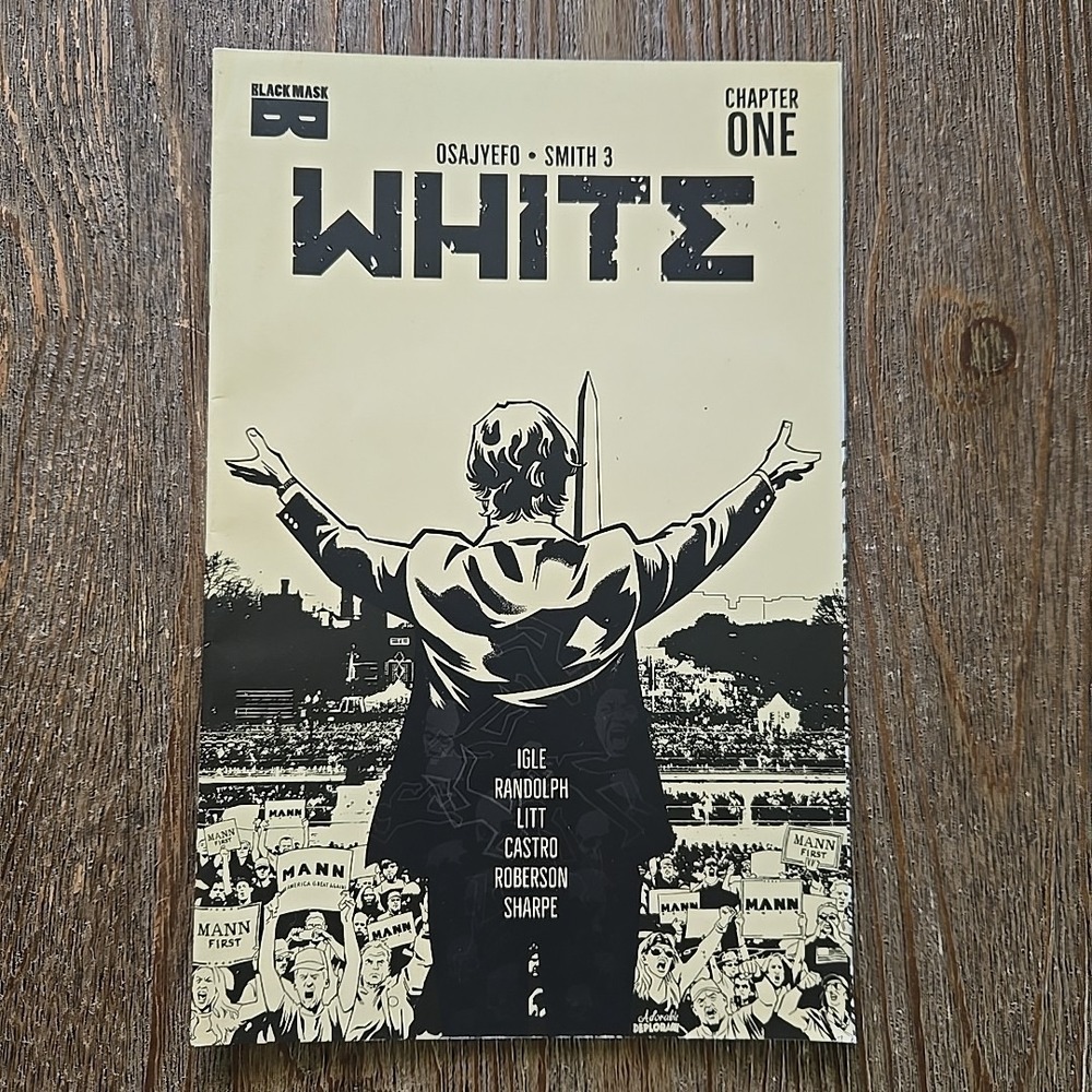 White #1 Black Logo‎ Black Mask Comics